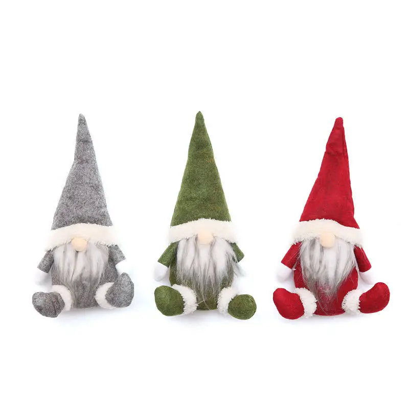 

Santa Claus Snowman Elf Christmas Ornaments Faceless Doll Plush Favor&Birthday Party Decoration for Home 2020 New Year Navidad