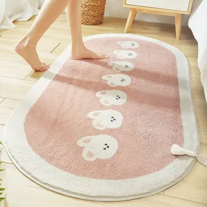 new cartoon animal soft long carpet bedroom bedside non slip tatami floor mat cashmere home living room area rugs free global shipping