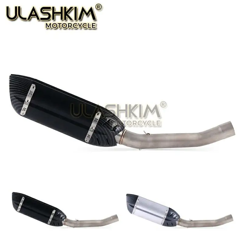Мотоцикл глушитель Escape средняя ссылка труба полная система без шнуровки для Kawasaki