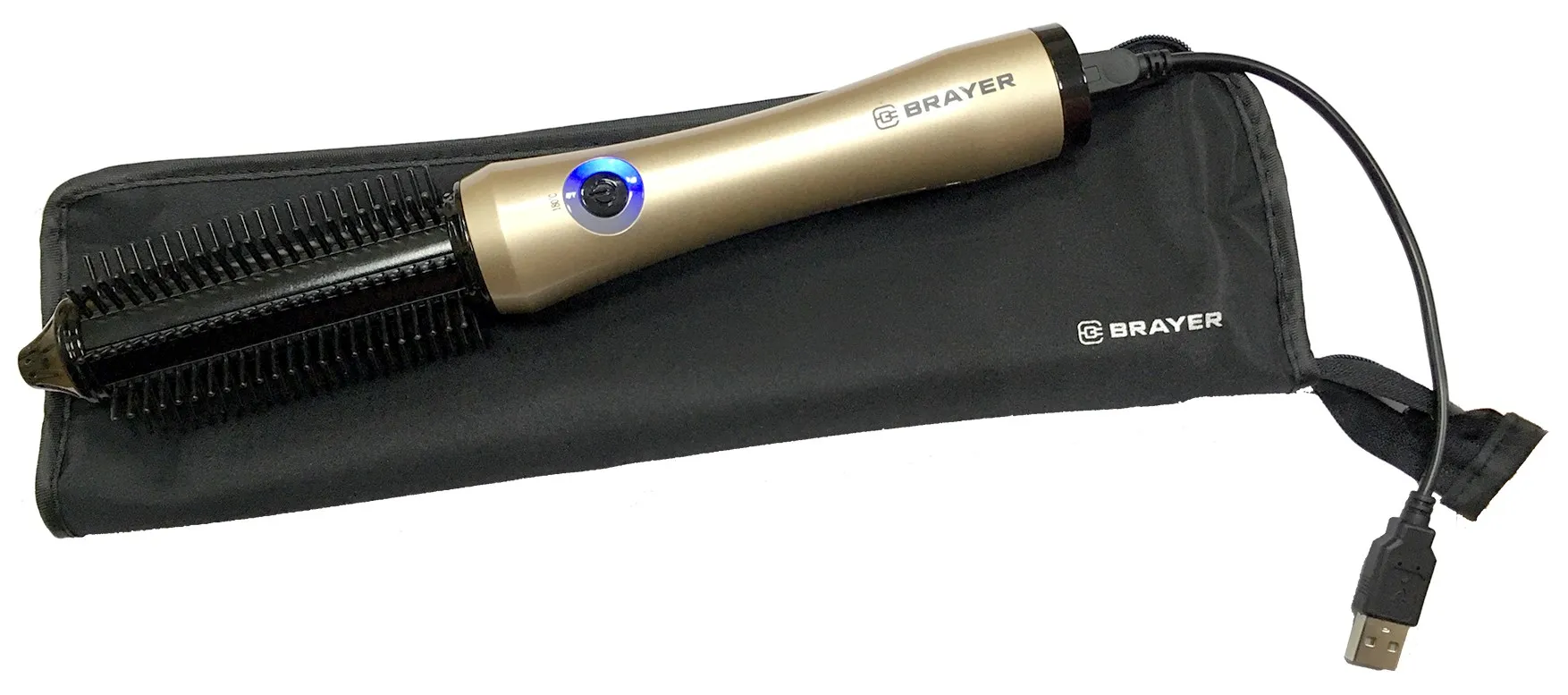 Электрорасческа беспроводная BRAYER BR3207GD (мощность 3 6 Вт регулировка температуры