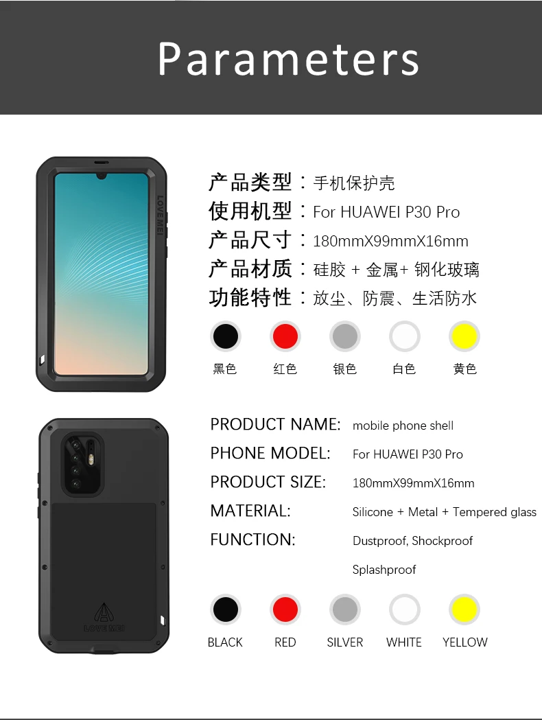 Gorilla glass) для huawei P30 Pro P20 Lite металлический защитный противоударный чехол для huawei mate 30 чехол алюминиевый водонепроницаемый чехол Nova 3E
