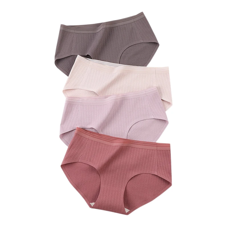 

Женские бесшовные трусики из натурального хлопка, зимние трусики с японской резьбой и шаговым швом