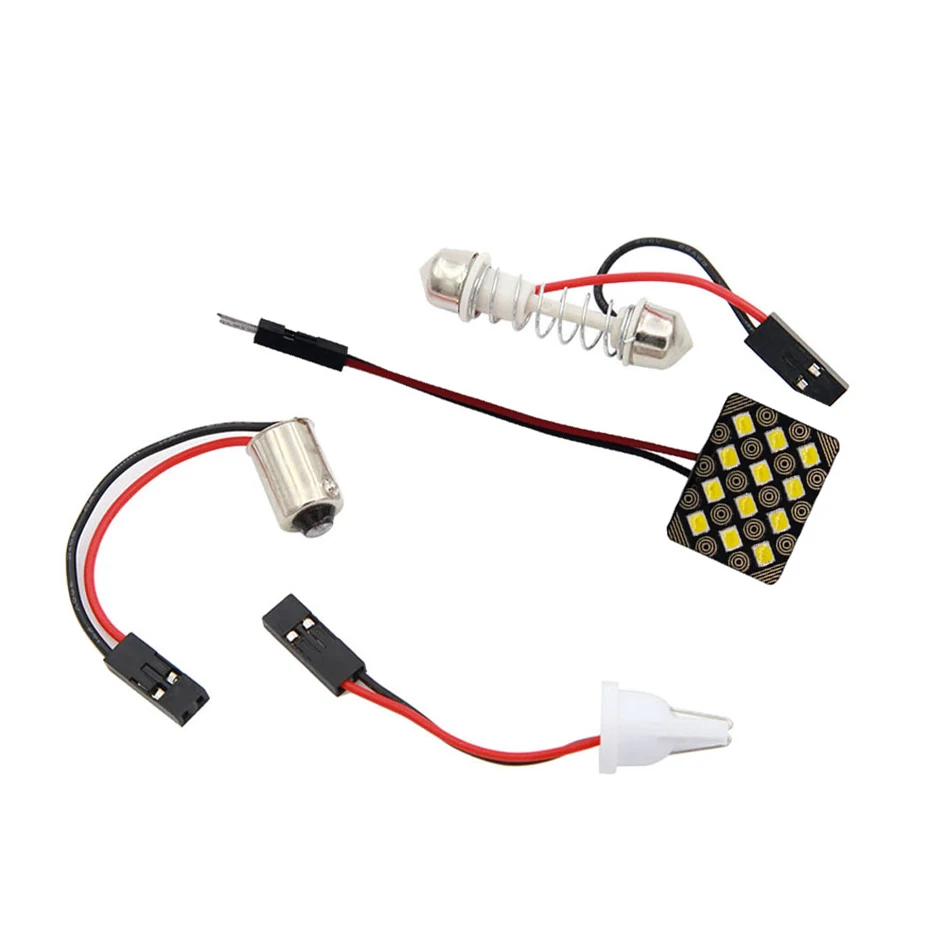 10 PCS Festoon T10 12 48 SMD BA9S 3Adapter Car LED Vehicle Panel Lamps Auto Interior Reading Lamp Dome Lights Bulb 12V | Автомобили и
