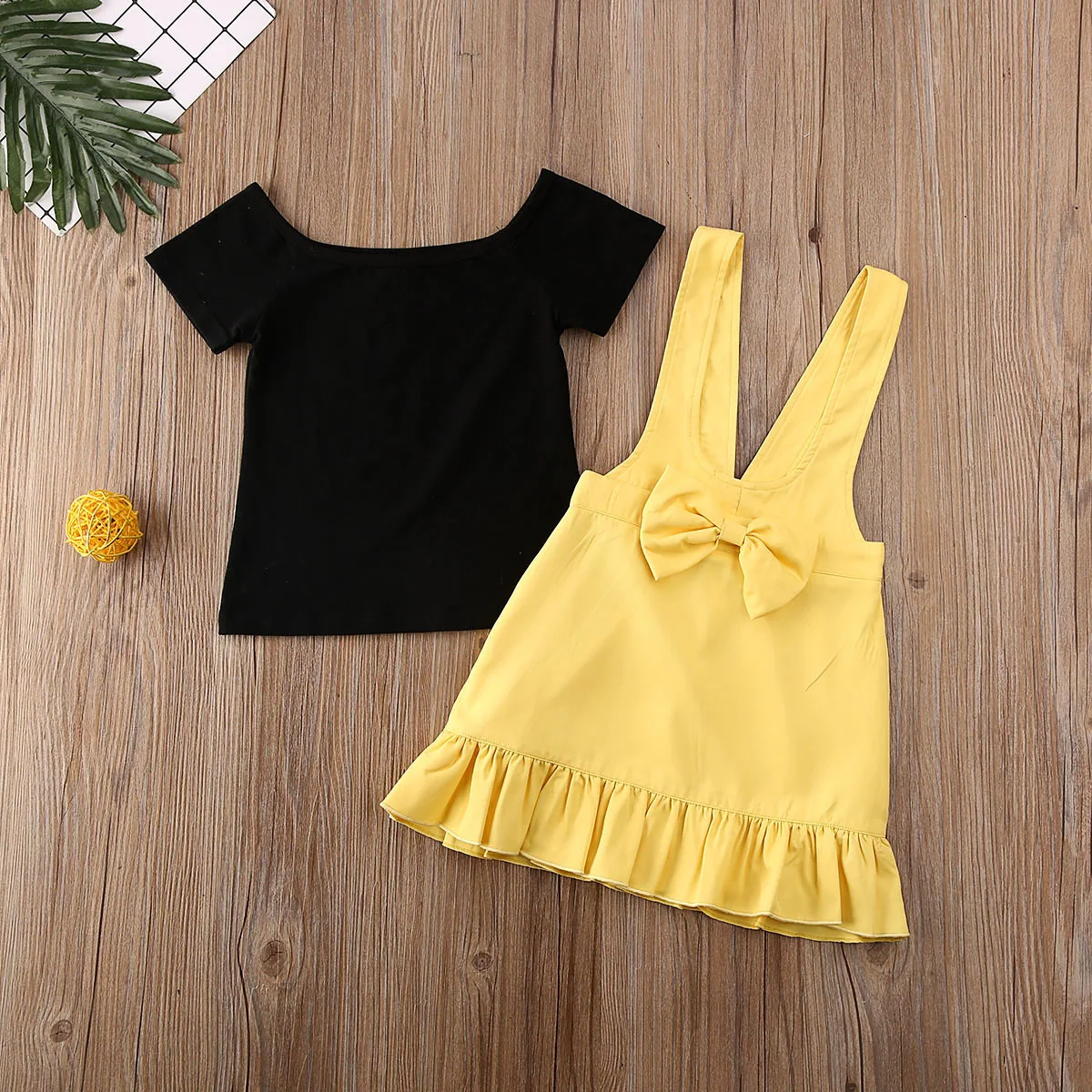 Детская Юбка для маленьких девочек в наличии Короткие топы с открытыми плечами