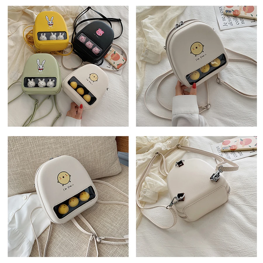 Милая желтая утка прозрачный Ita Bookbags женские рюкзаки с мультяшным принтом женские Мини кожаные школьные сумки для девочек Pu Back Packs горячая распродажа