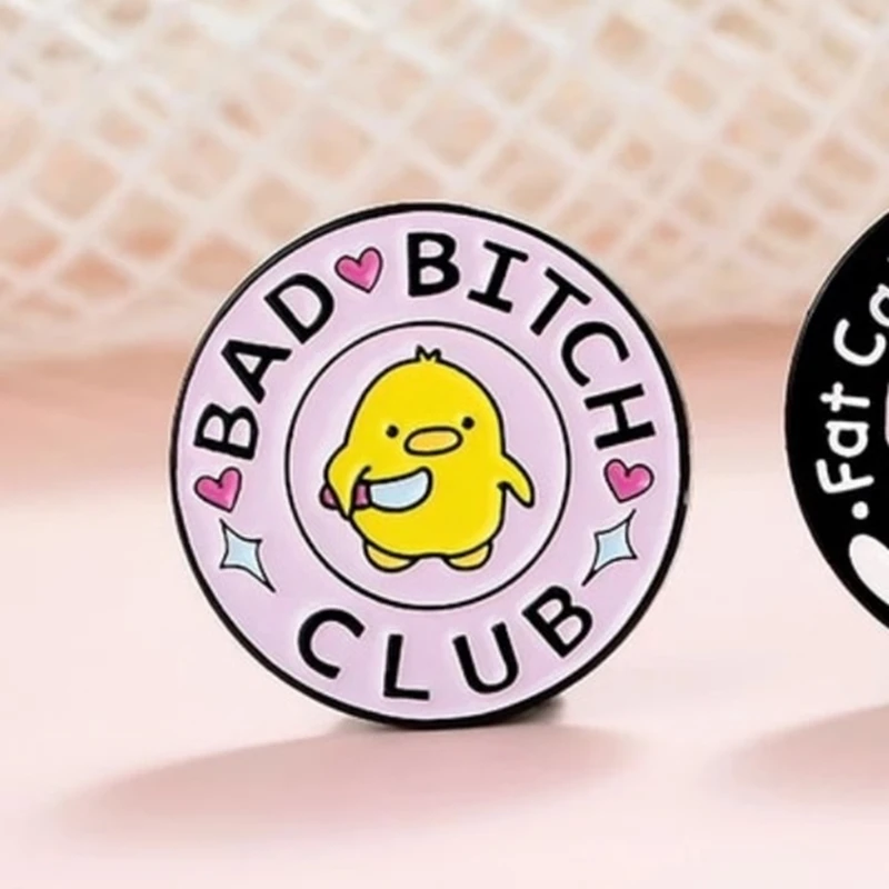 Эмалированные металлические значки Bad Duck с ножом броши на куртки джинсы модные