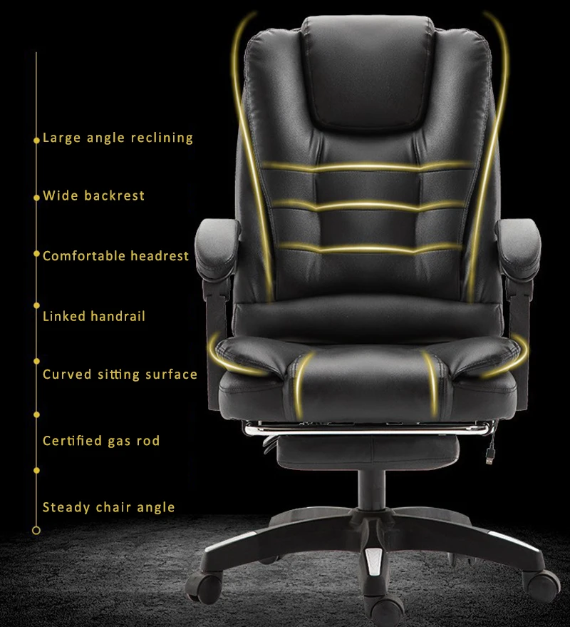 Компьютерное кресло Boss вращающееся массажное для офиса и дома регулируемое с