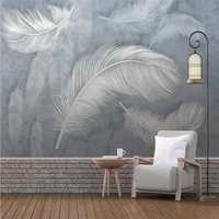 beibehang custom nordic high definition feather wallpaper waterproof extra thick wall mural wallpaper living room bedroom decor