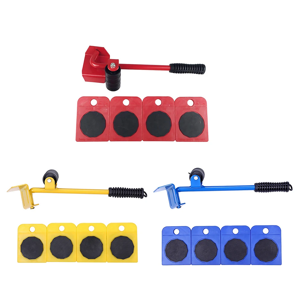 

5pcs Set Practical Furniture Mover Tools Home Transport Heavy Objects Moving Lifter Wheel Roller Kits for Sofa Beds Bookcases