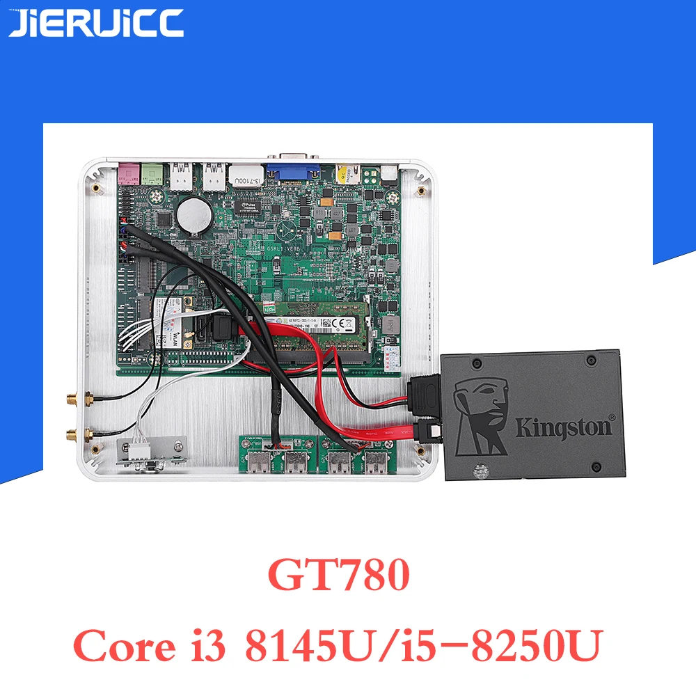 I5 8250U minipc Kaby Lake безвентиляторный мини-ПК Windows 10 предустановка Intel HD graphics 620