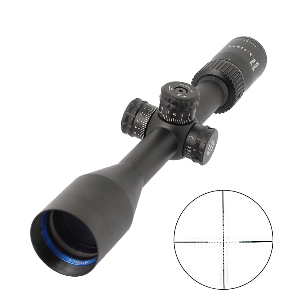 Оптика SPINA Охотничья оптика прицел 3 12x44 с точной регулировкой высоты для наружной