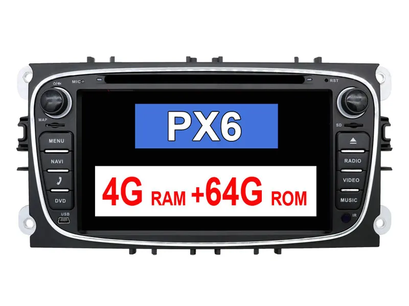 Автомагнитола 2 din Android 9,0 автомобильный dvd кассетный плеер для ford для focus 2 магнитофон gps навигация Wi-Fi руль 4G ram
