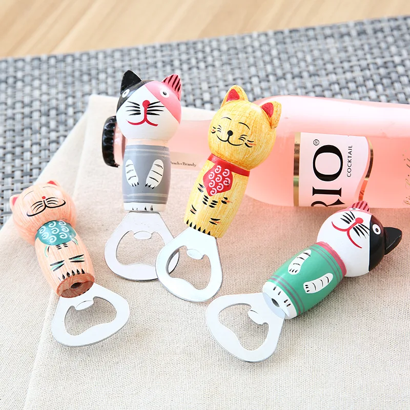 

Magnet Bottle Opener Cartoon Cats Design Refrigerator Magnetic Stickers Bottle Openers Beer Cocktail Bottles Cap Removal Opener