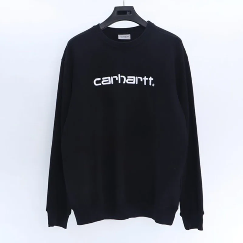 

Men's Spring And Autumn Pullover Japanese Streetwear Letter Embroidery Loose Sweat Shirt Multicolor Versatile Long Sleeves