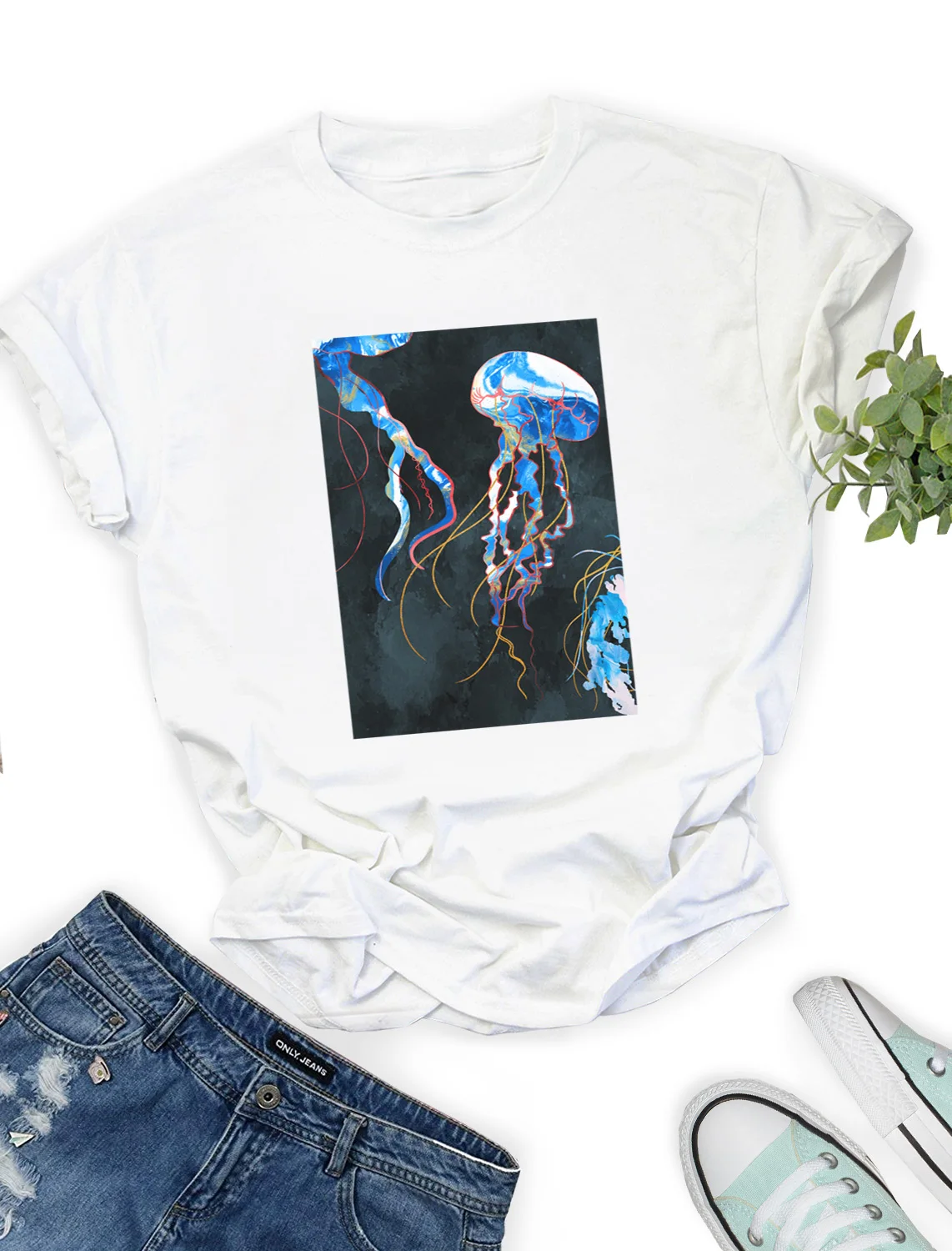 Женская Повседневная футболка с круглым вырезом и коротким рукавом летняя