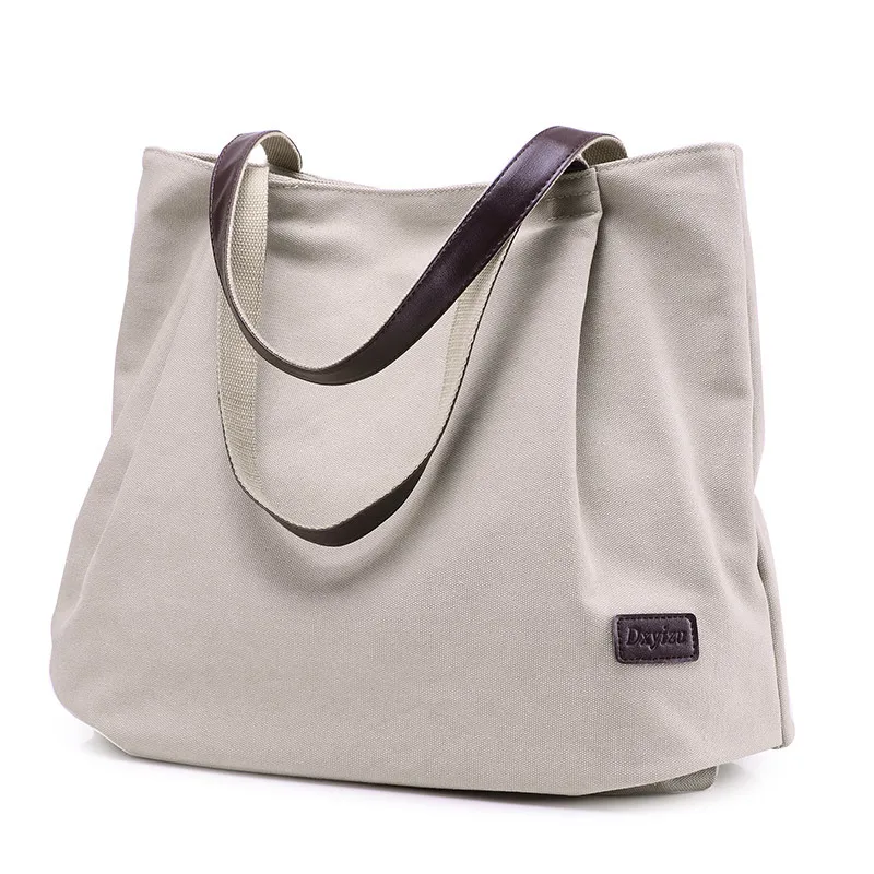 

Woman's Canvas Shoulder Tote Big Bag Large Capacity Feminina Fashion Fabric Shopper Bag Korean Style Luxury Desigual Handbag