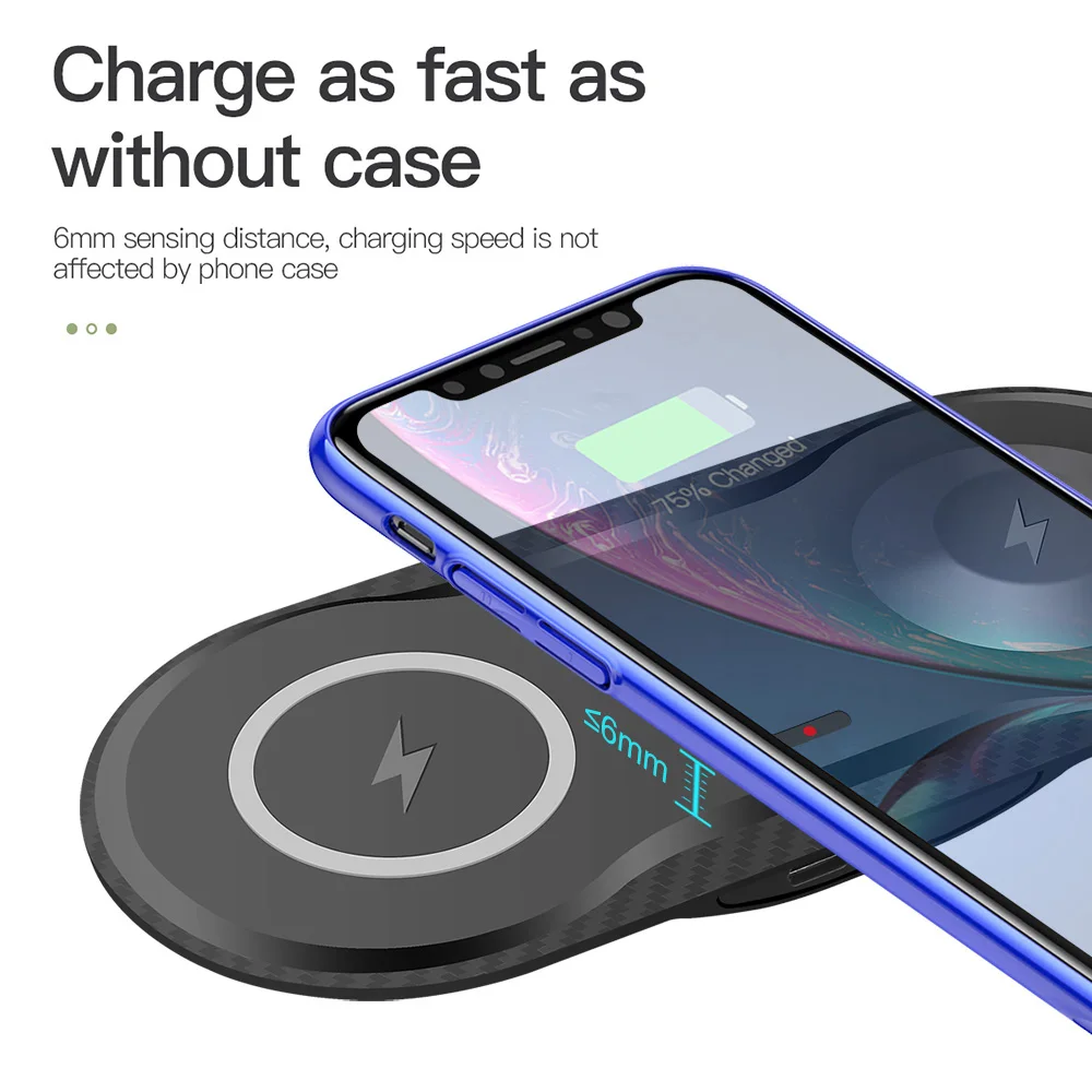 DCAE Беспроводное зарядное устройство для Apple Watch Series 5 4 3 2 1 Airpods Pro iPhone 11 X XS Max XR 8 10 Вт