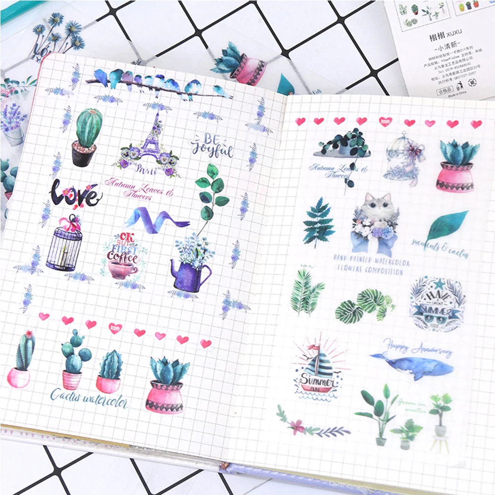 6 шт./компл. небольшой свежий ручной учётной записи наклейки на стену Европейский