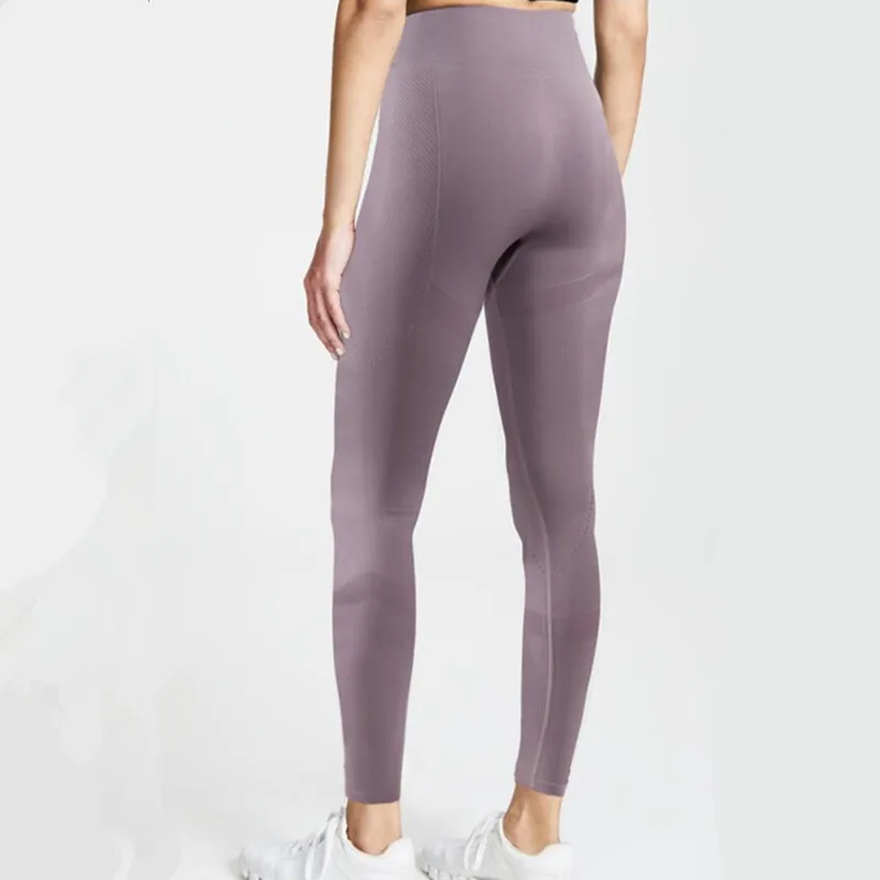 Женские Бесшовные Леггинсы CretKoav с высокой талией для йоги Нескользящие фитнеса