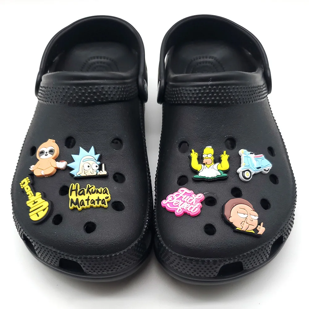 

1pc Funny Cartoon Shoe Charms Buckles For Clogs Sandals Garden Shoes DIY Croc Accessories Decoration For Kids X-mas Gifts