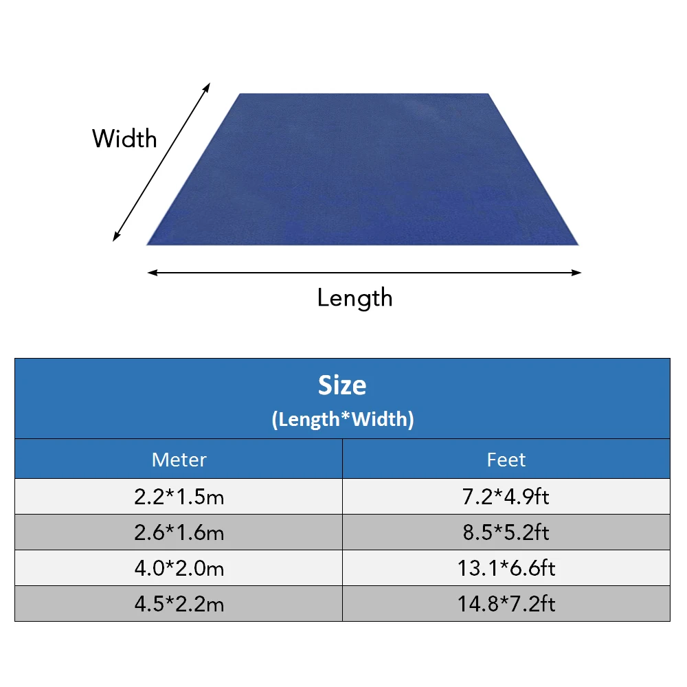 

Outdoor Garden Waterproof Rectangular Inflatable Pool Cover Multi-Purpose Tarpaulin Protective Cover Water Sports Equipment
