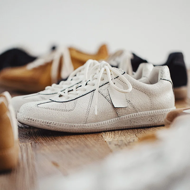 Мужские дышащие кожаные кроссовки Maden немецкая обувь для тренировок в стиле