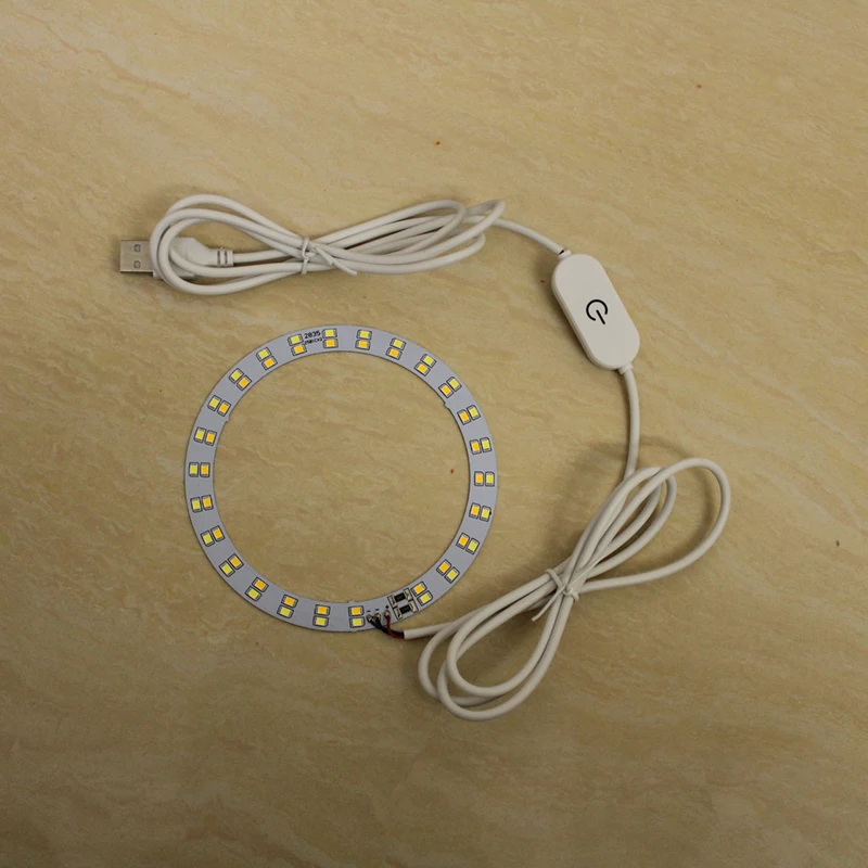 

LED lights online touch switch dimming controller WIth 2 Meters Line DC 5V 12V two-color controller + two-color light board.