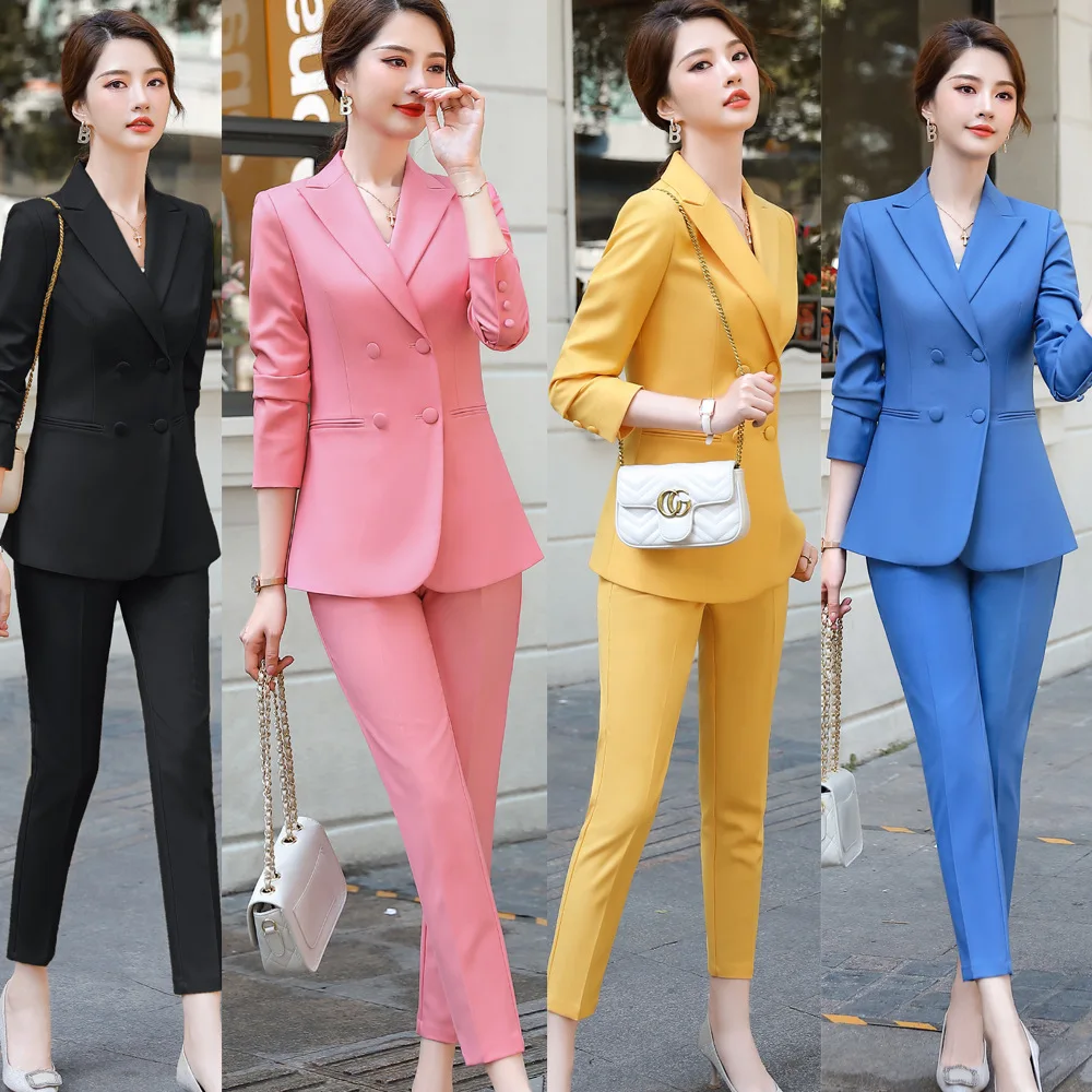 Suit Female Autumn and Winter Korean Style Fashion Socialite Temperament Goddess Style Quality Formal Wear Small Suit Overalls