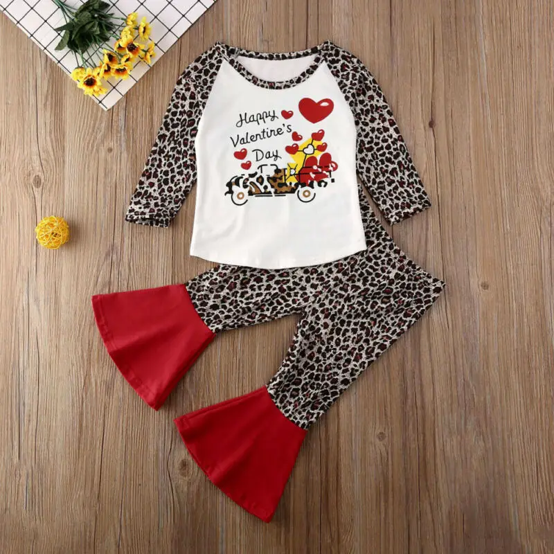 Бесплатная доставка День Святого Валентина Детские комплекты из 2 предметов для