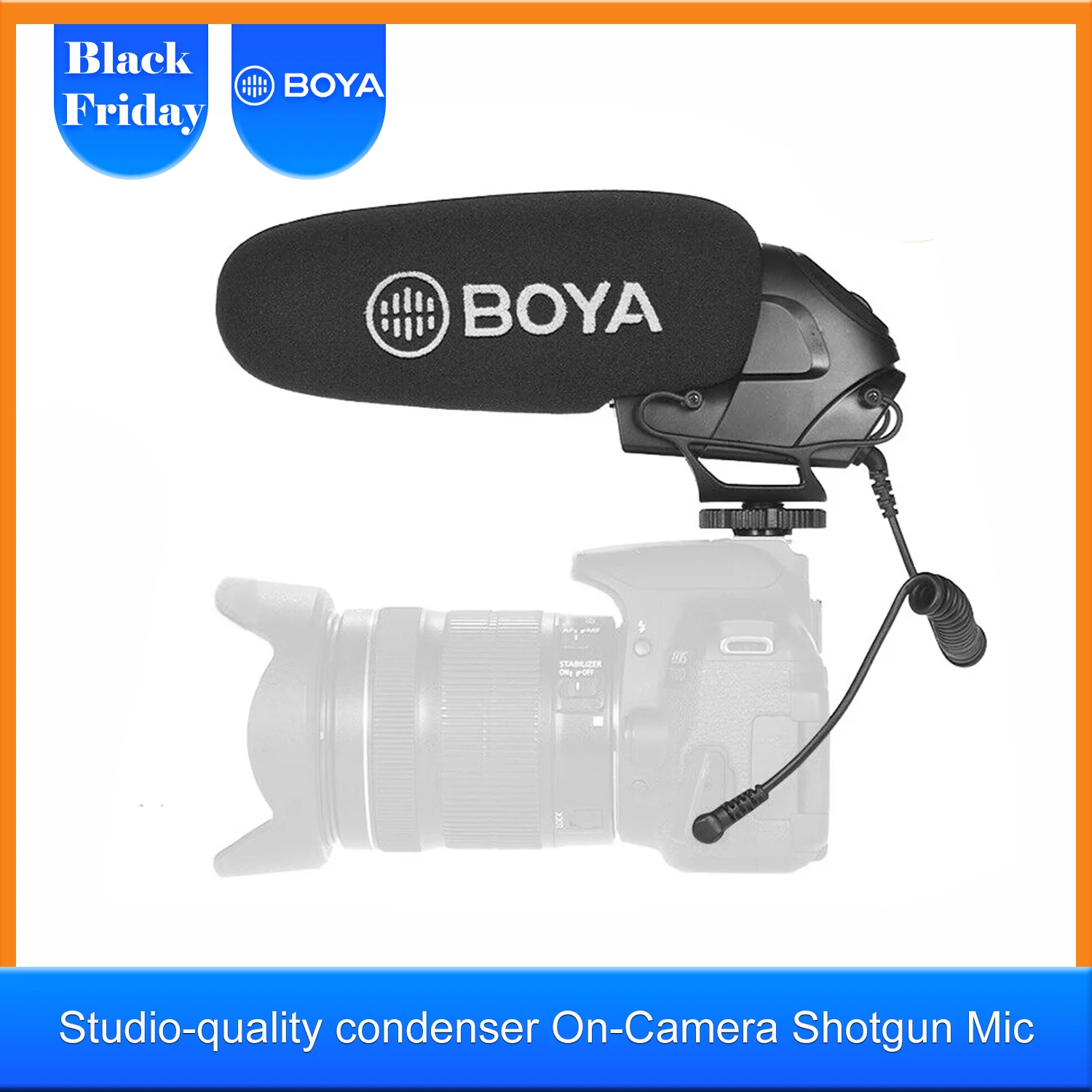 BOYA BY-BM3030 BM3031 BM3032 BM2021BM3011 Microphone On-Camera Shotgun Condenser Supercardioid for DSLR Cameras Audio Recorders |