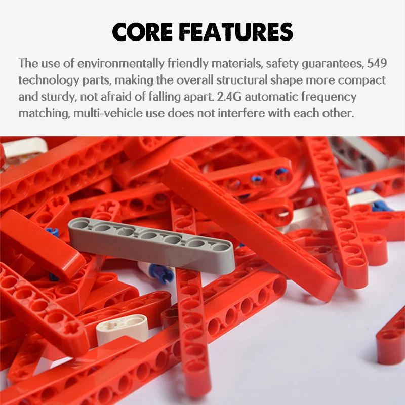 

549Pcs 2.4Ghz Electric Technical Pickup Trucks Model Building Blocks RC Car SUV Vehicles Bricks Toys For Kids Boys