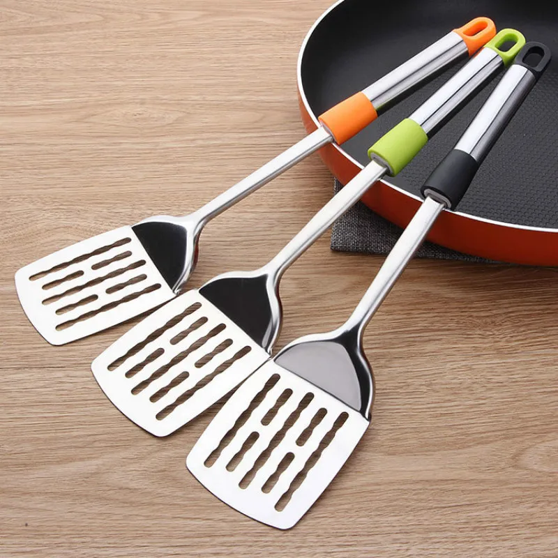 

Kitchen Tools Gadgets Stainless Steel Multi Fried Steak Fish Pizza Food Spatula Kitchenware Spill Scoops Shovel Shovels 6pc/lot