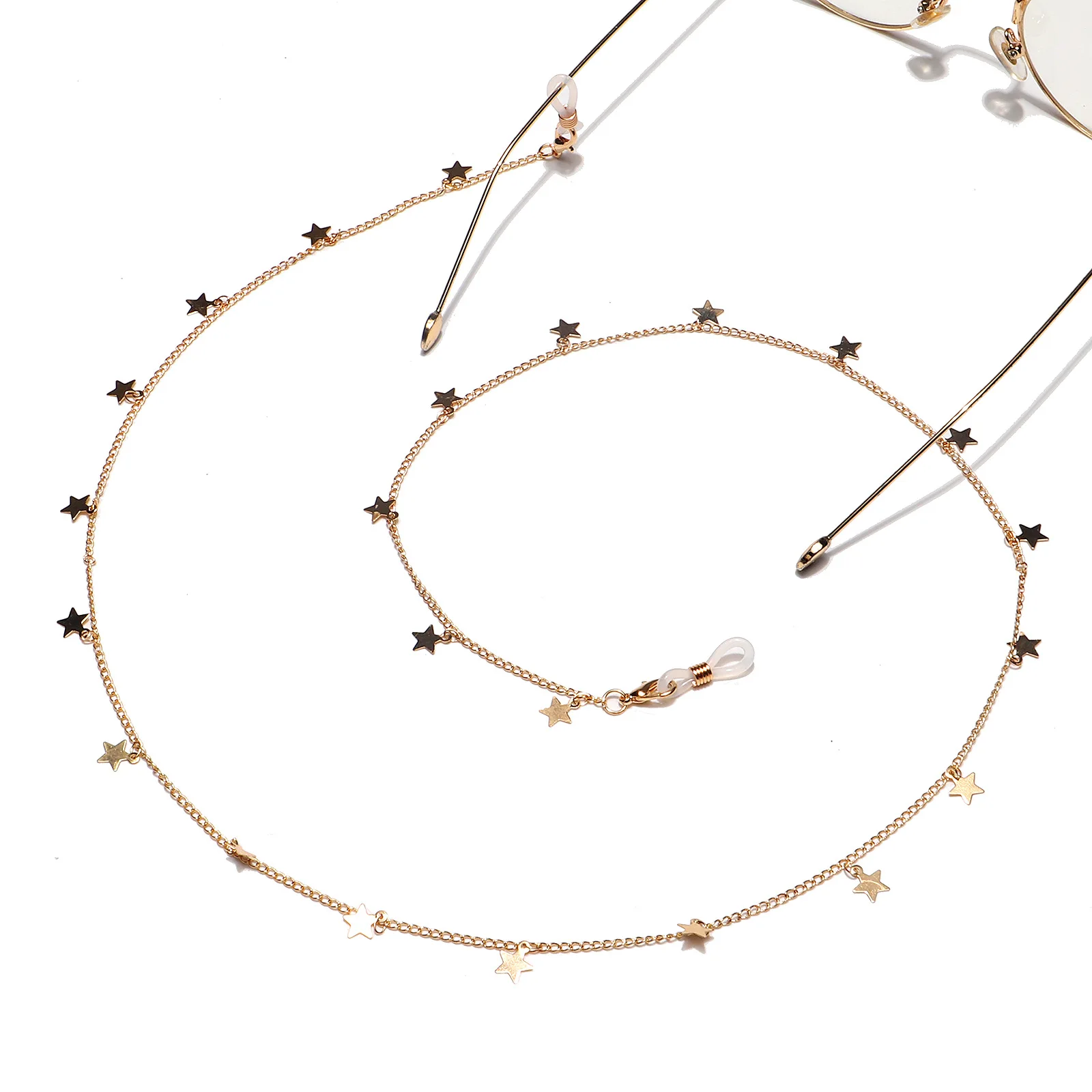 

Glasses Lanyard Necklace Anti-lost Anti-drop Glasses Rope Glasses Chain Gold Color Star Mask Lanyard Mask Rope