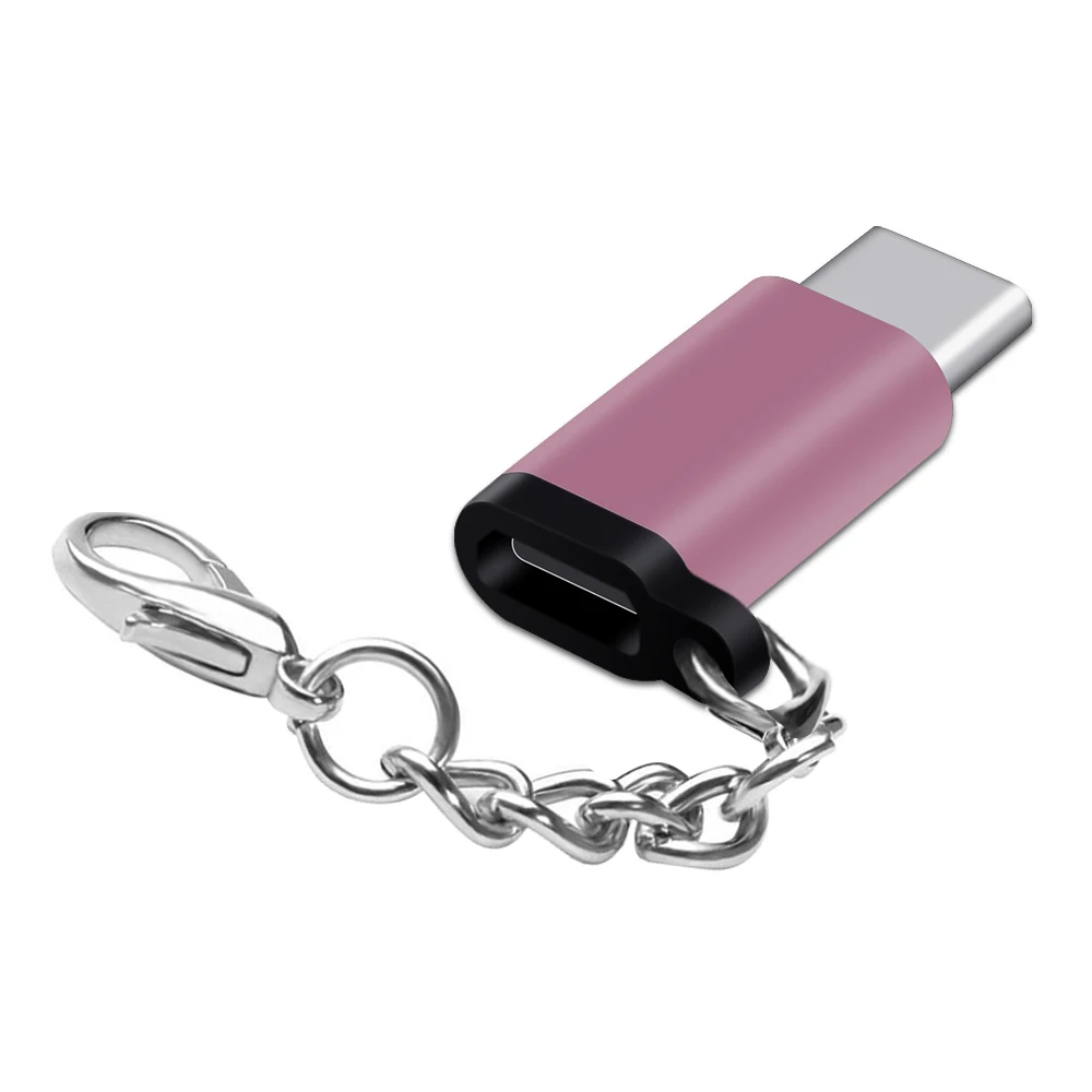 Розовый 3 шт. Тип C Micro USB Женский к USB-C конвертер Android кабельный разъем для huawei P30 P20 Pro Lite Xiaomi redmi K20 pro - Цвет: Розовый