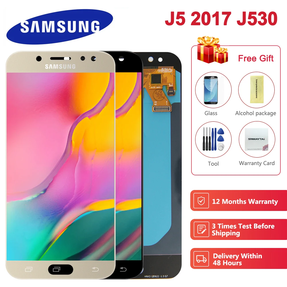 5 2 &quotSuper Amoled ЖК дисплей для Samsung Galaxy J5 2017 J530 J530F сенсорный экран дигитайзер сборки с