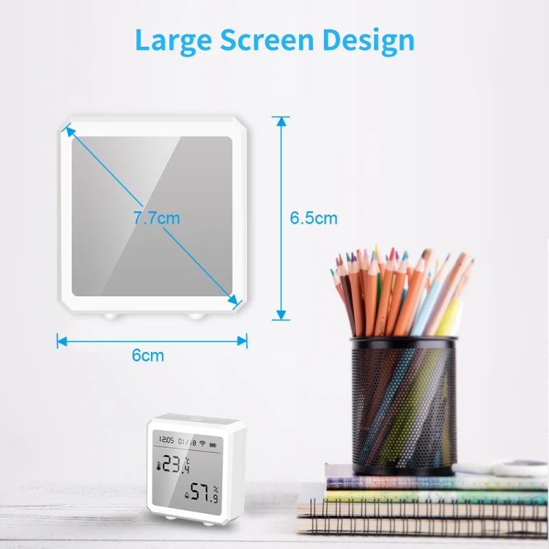 

Tuya Wifi Temperature Humidity Sensor With LCD Display Indoor Hygrometer Thermometer Smart Life Control Work With Alexa Google