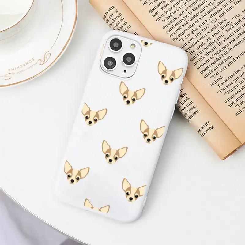 

Chihuahua dog Phone Case Candy Color for iPhone 6 7 8 11 12 s mini pro X XS XR MAX Plus
