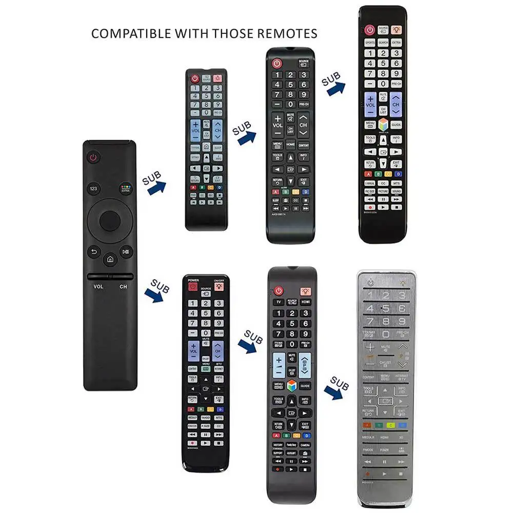 Умный пульт дистанционного управления Замена для Samsung HD 4K Smart Tv Φ TM1640 | Электроника