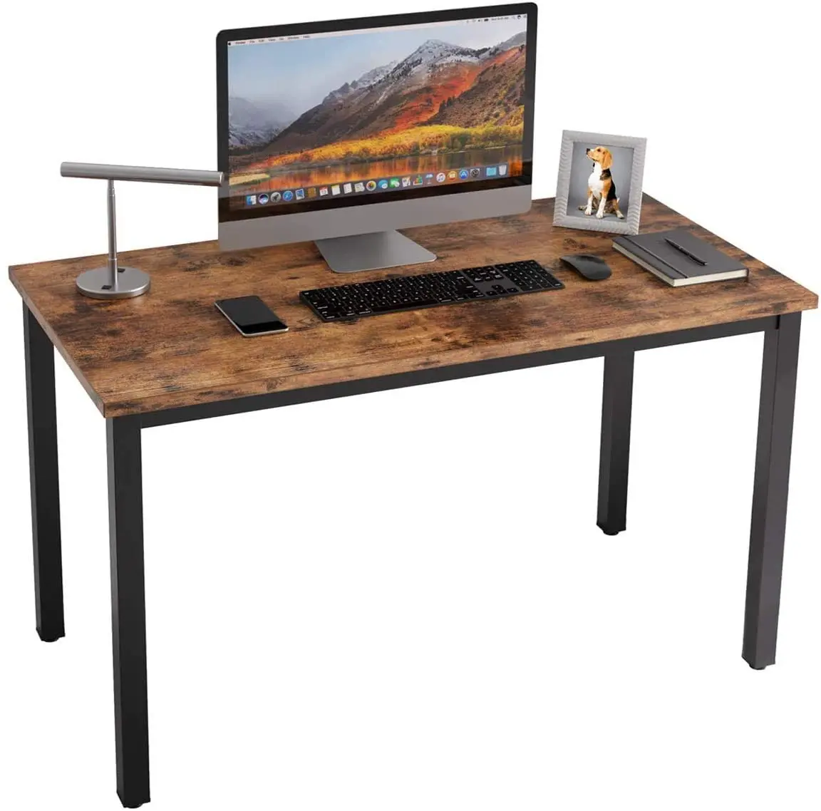 

Computer Desk, APOWE Industrial Writing Desk, Home Office Desk, PC Laptop Study Workstation for Home Office, Living Room, Dining