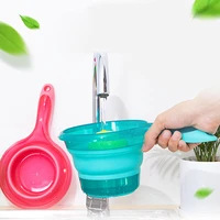 water scoop folding water ladle collapsible spoons kitchen bathroom scoop bath shower washing kitchenware kitchen gadgets