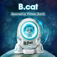 cute space capsule night light power bank 10000mah fast portable charger for samsung xiaomi poverbank mobile external battery