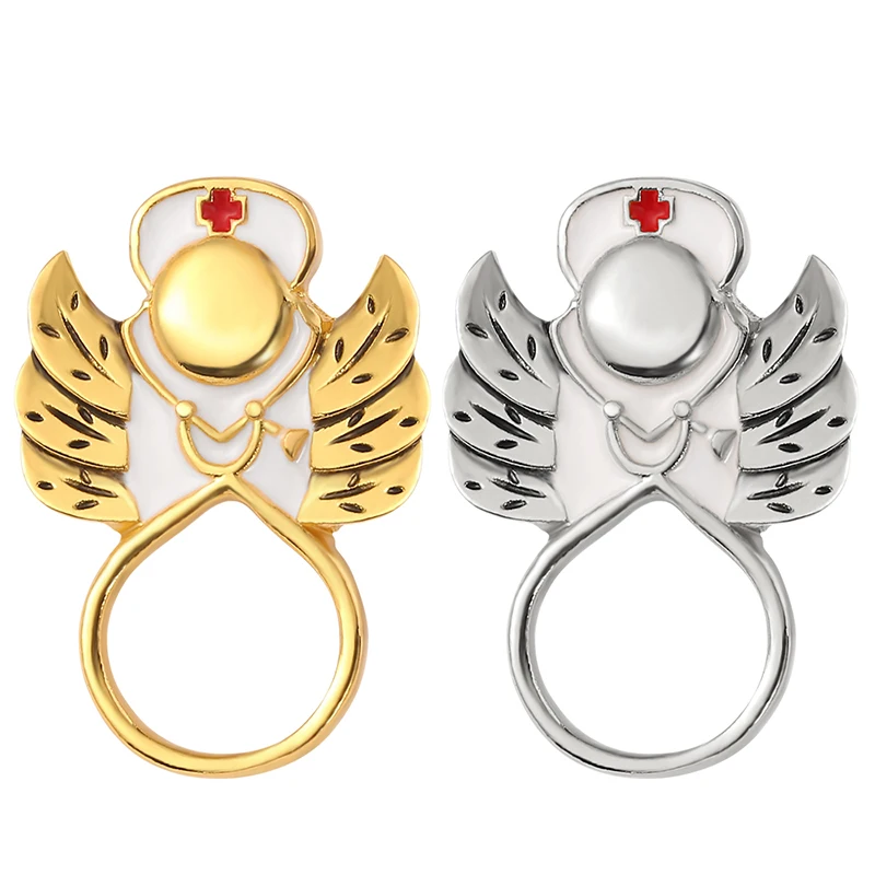 Высокое качество творческие Медсестра Брошь Крылья Ангела стетоскоп Форма