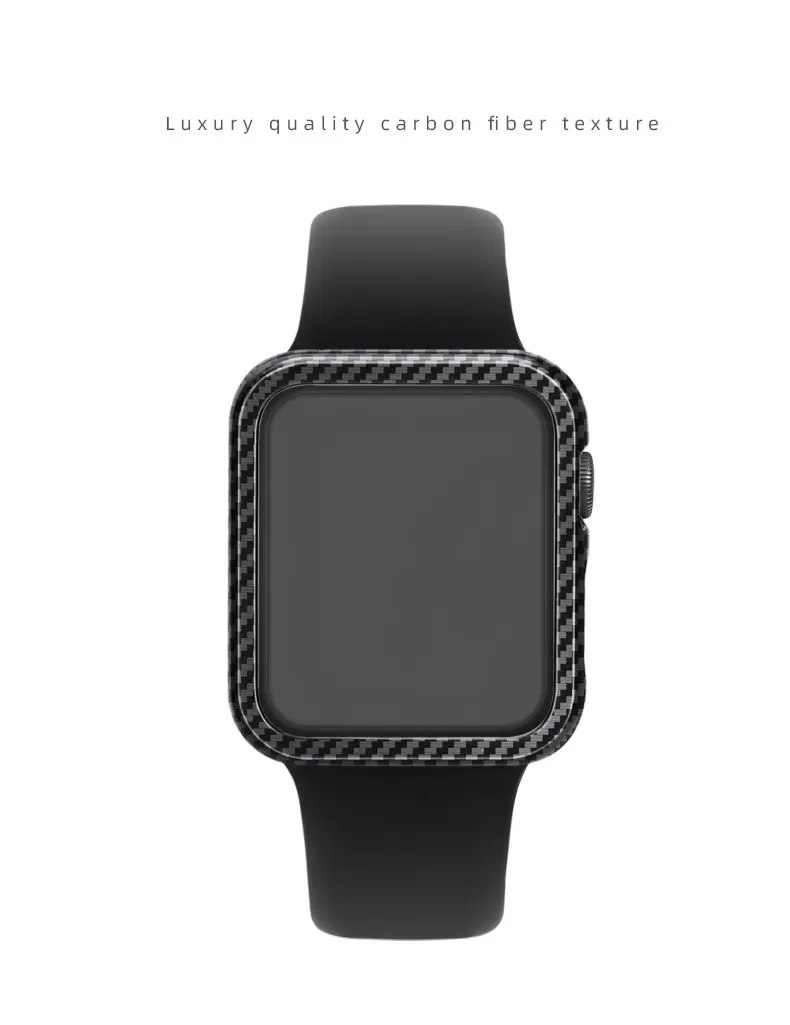 Чехол из углеродного волокна для Apple Watch 4, 5, 3, iWatch, ремешок 42 мм, 38 мм, 44 мм, 40 мм, защитный бампер, ультра тонкие линии, ремешок для часов