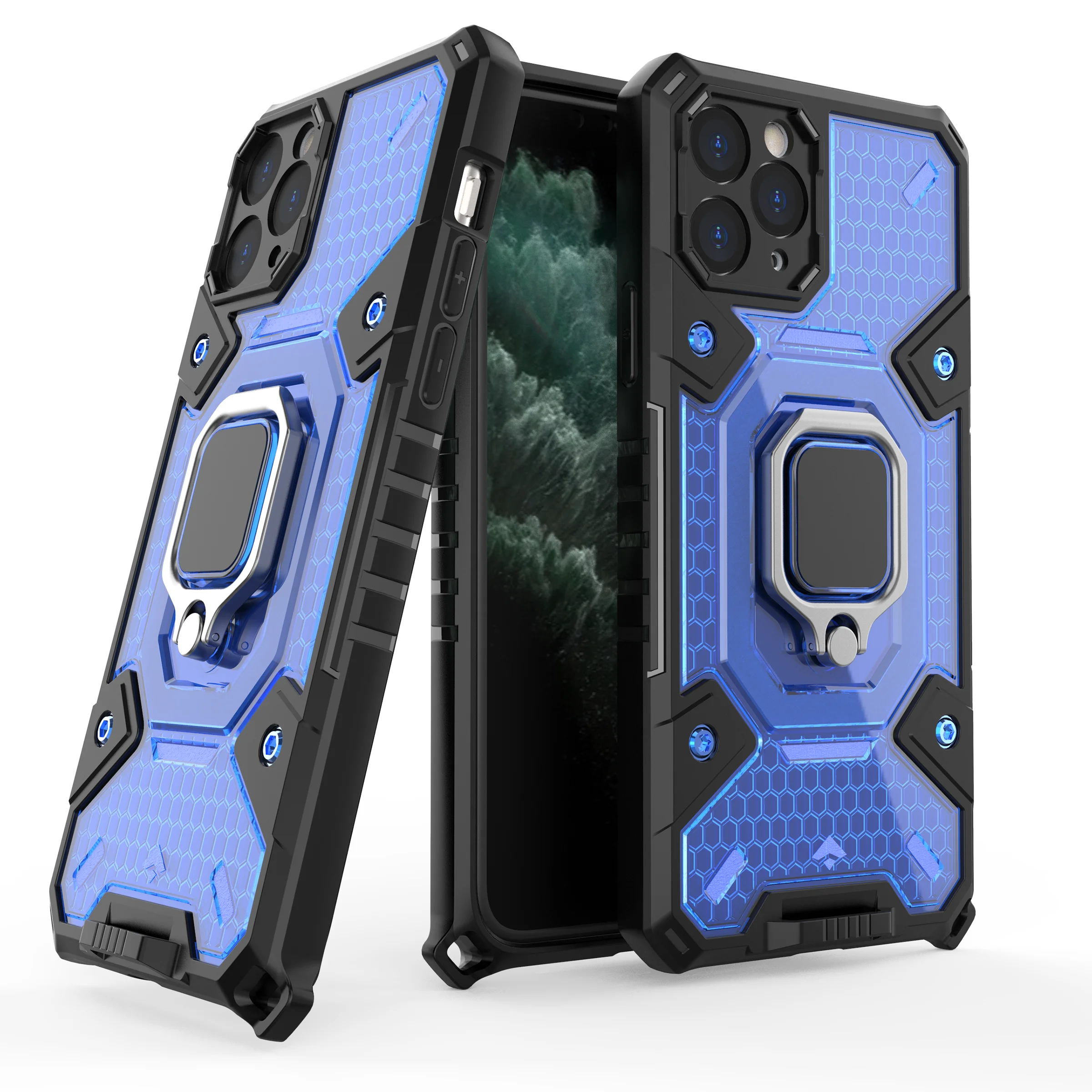 

Phone Case For Samsung Galaxy A51 A52 A71 A42 4G 5G Luxury Armor Shockproof With Invisible Ring Vehicle Magnetic Bracket Cover