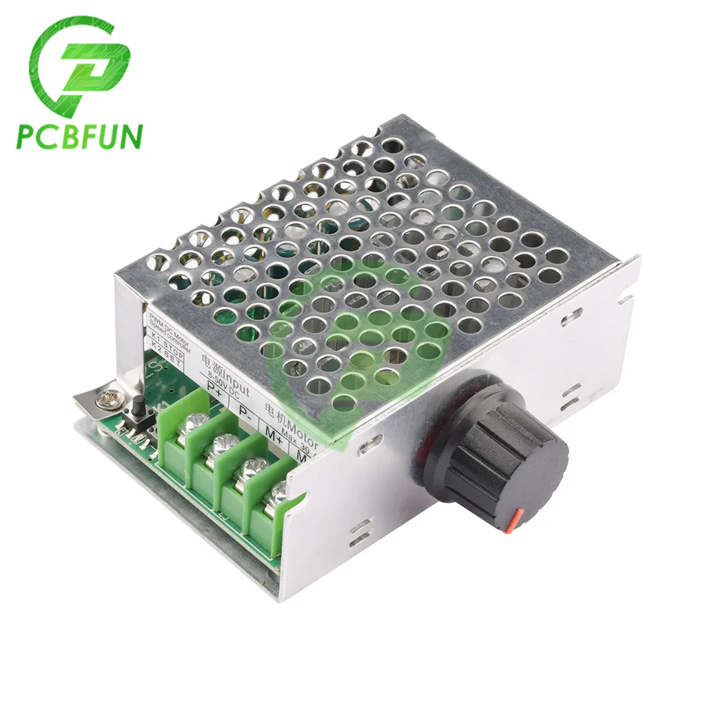 Интеллектуальная защита тока 30A PWM DC щеточный контроллер скорости двигателя 8-50V