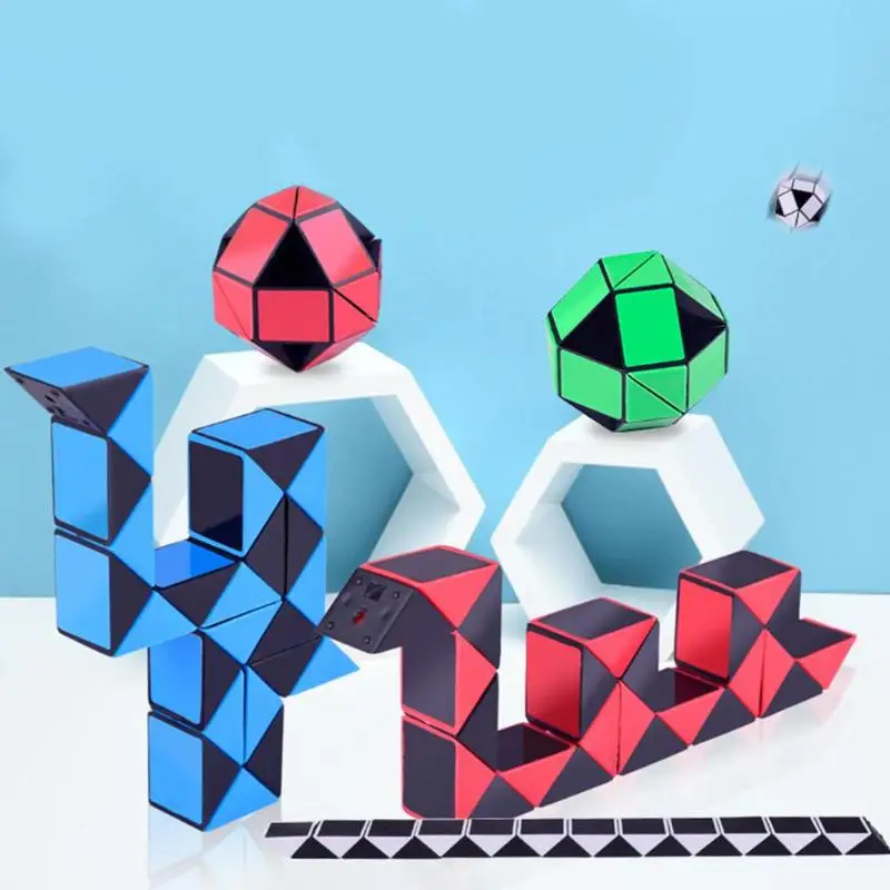 

24 Blocks Children 3D Magic Cube Twist IQ Logic Brain Teaser Game Toy Puzzle Educational Toy DIY Blocks for Kids Birthday Gift