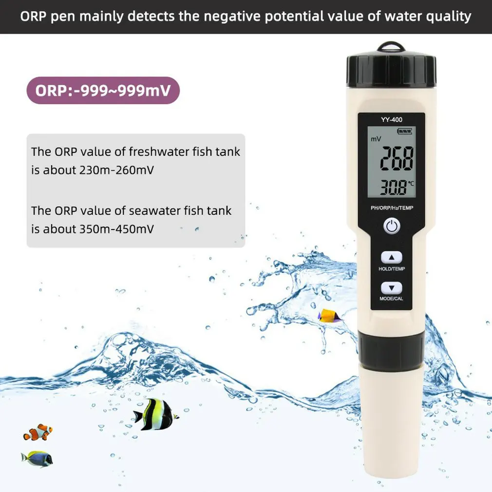 

Цифровой измеритель температуры воды 4 в 1 H2/ph/orp/тестер качества воды для бассейнов, аквариумов, питьевой воды