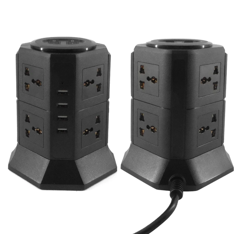 розетка в столешницу USB лента питания Вертикальная 8/12 EU/UK/US/AU штепсельная вилка