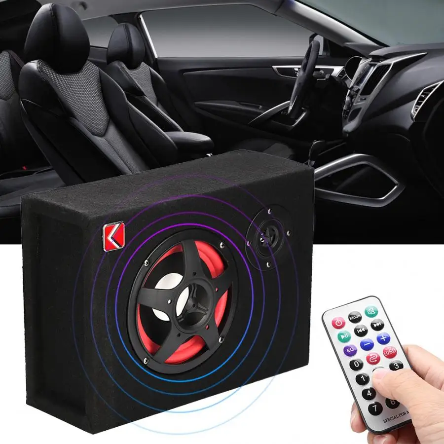 8 дюймов 350 Вт автомобильный квадратный усилитель сабвуфера динамик активный