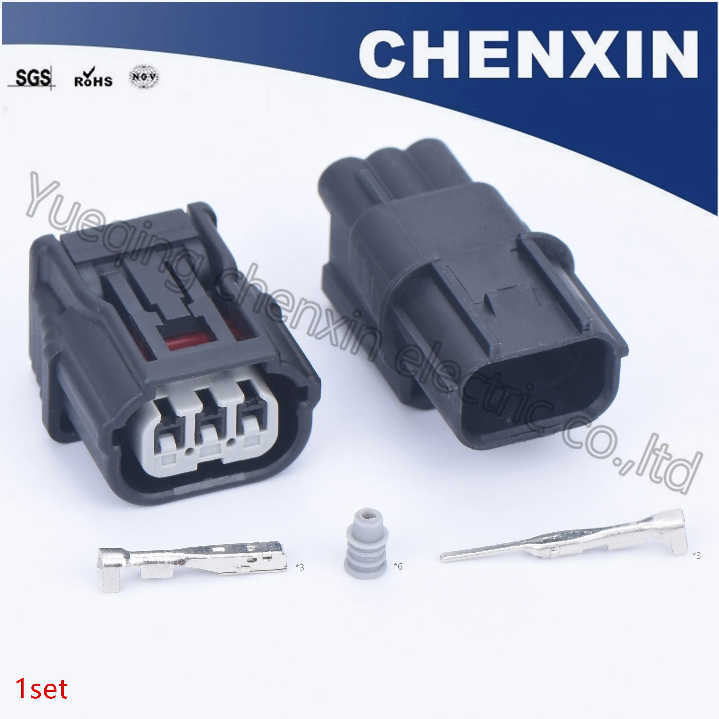 

Black 3 pin car waterproof auto connector 6188-4775 6189-7037 HV 040 (1.0) male and female Ignition coil connector